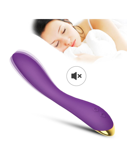 Flamingo Purple - Wibrator Punktu G z silikonem, 9 trybów, wodoodporny, cichy, USB
