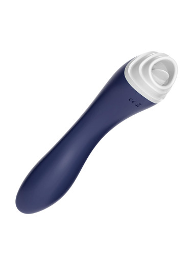 Fairyland Navy Blue Wibrator z G-Spot i języczkiem – silikonowy wodoodporny stymulator łechtaczki USB