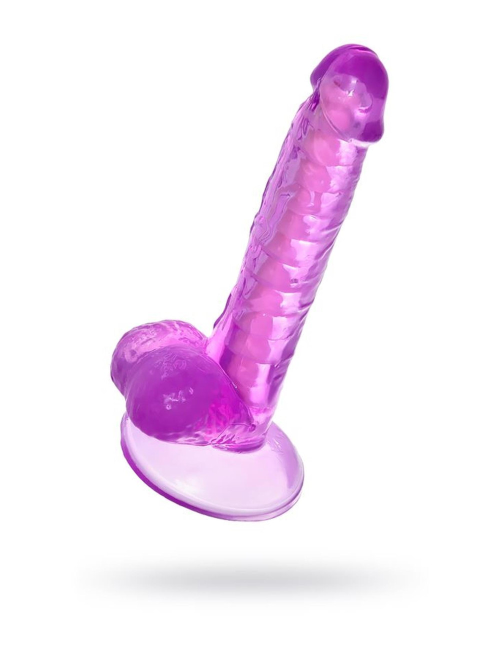 A-Toys Celiam – Elastyczne dildo żelowe z przyssawką, fioletowe, 20,5 cm