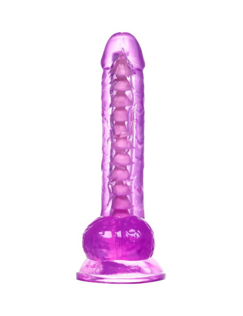A-Toys Celiam – Elastyczne dildo żelowe z przyssawką, fioletowe, 20,5 cm