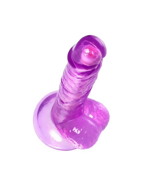 A-Toys Celiam – Elastyczne dildo żelowe z przyssawką, fioletowe, 20,5 cm