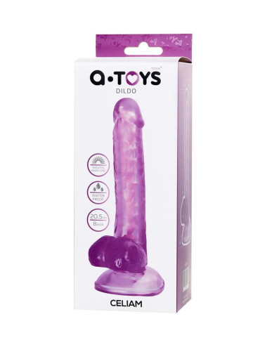 Realistic dildo A-Toys by TOYFA Celiam, TPE, purple, 20.5 cm