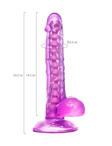Realistic dildo A-Toys by TOYFA Celiam, TPE, purple, 20.5 cm