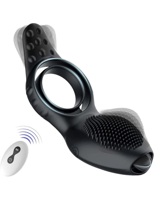 B - Series Cute – Wibracyjny pierścień dla par z funkcją lizania
