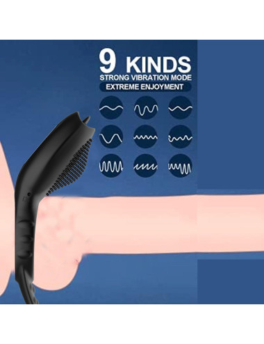 Remote powerful Tognue simulate cock ring