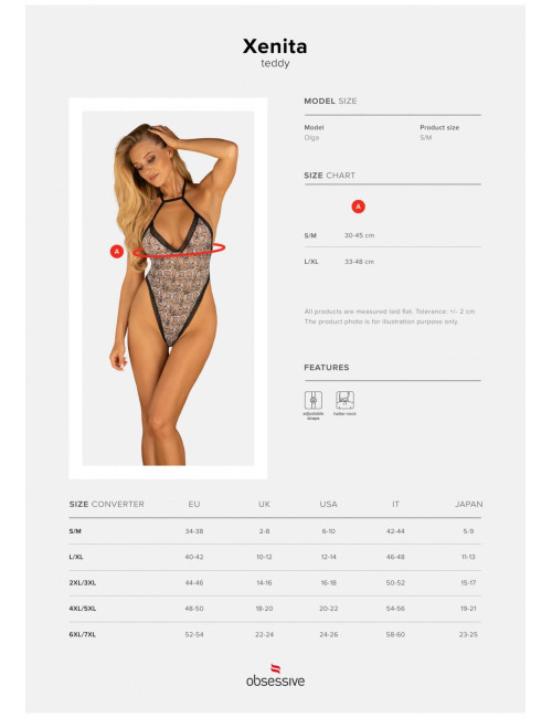 Obsessive Xenita Koronkowe Body L/XL