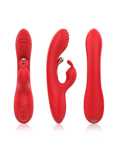 Crazy Horse Red 3-Point Wibrator Króliczek - punkt G, 9 trybów, USB-C, wodoodporny