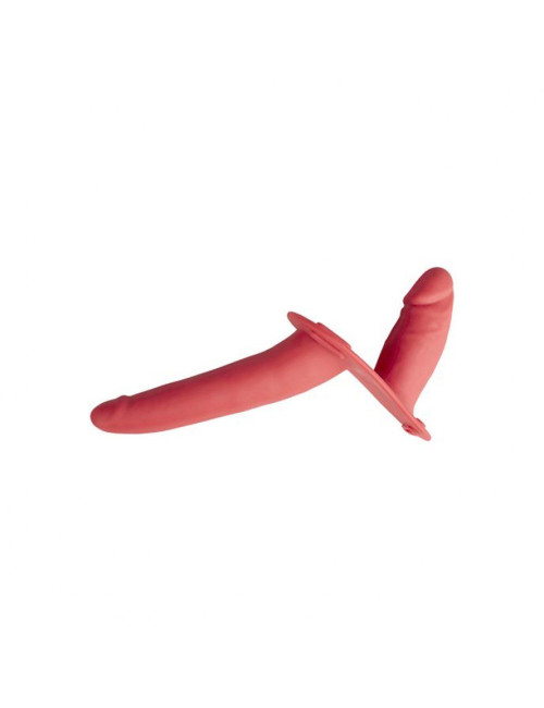 Real Safe Proteza Dildo Double Enjoyment Red