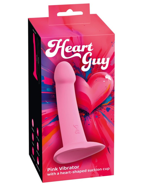 Heart Guy Pink - Wibrator Punkt G - Zabawki erotyczne, silikon, 10 trybów