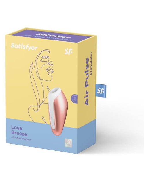 Love Breeze Sucker – Wibrator Air Pulse miedziany, 11 funkcji, IPX7, silikon bezpieczny dla ciała