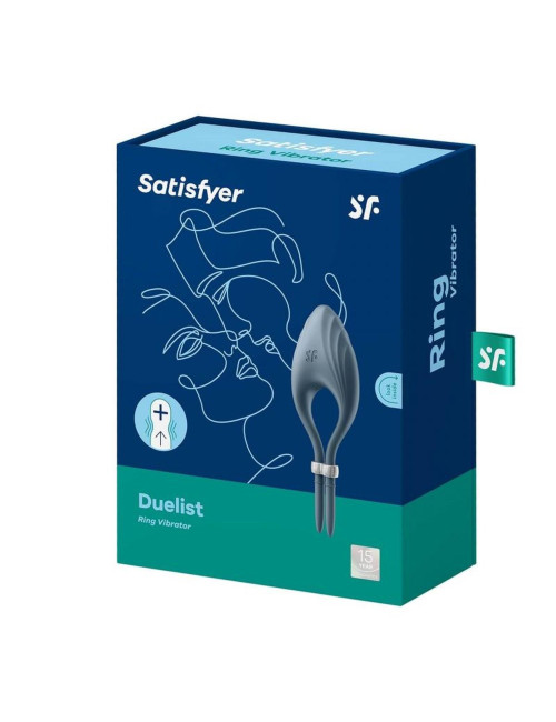 Satisfyer Duelist Ring Vibrator Dark Blue - Zabawki / Pierścienie / Z wibracją