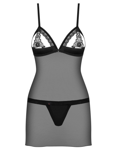 Bielizna-865-CHE-1 koszulka i stringi  S/M