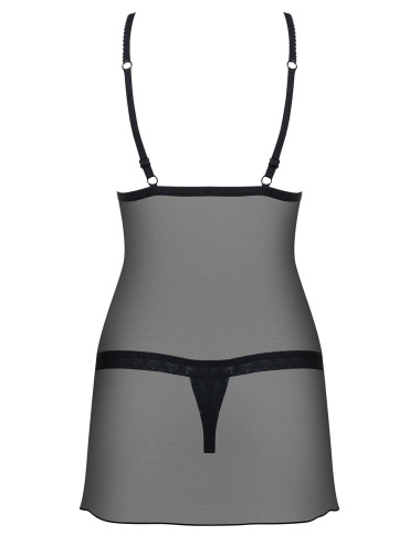 Bielizna-865-CHE-1 koszulka i stringi  S/M