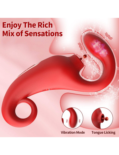 Wibrator-Merfi, 10 vibration functions, 10 frequency tongue licking USB