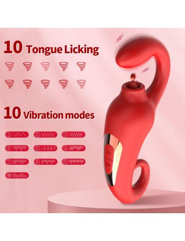 Wibrator-Merfi, 10 vibration functions, 10 frequency tongue licking USB