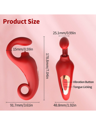 Wibrator-Merfi, 10 vibration functions, 10 frequency tongue licking USB