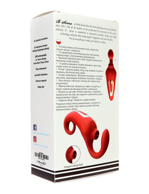 Wibrator Merfi - 10 funkcji wibracji, 10 częstotliwości języczka, USB, wodoodporny
