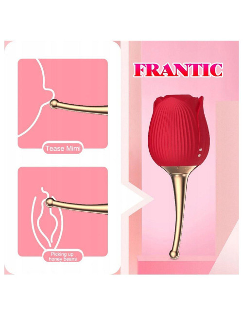 Flirting Partner USB – bezdotykowy wibrator silikonowy z 10 funkcji (stymulator powietrzny i wibracje)