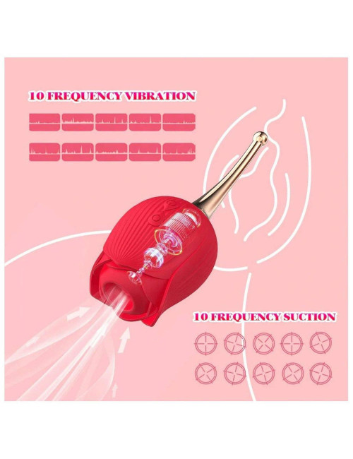 Flirting Partner USB – bezdotykowy wibrator silikonowy z 10 funkcji (stymulator powietrzny i wibracje)