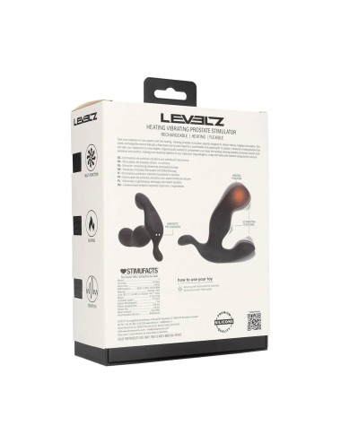 Heating and Vibrating Silicone Prostate Stimulator - Black