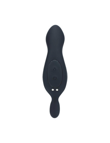 Heating and Vibrating Silicone Prostate Stimulator - Black