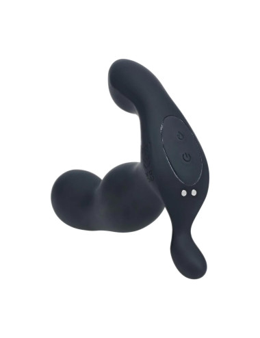 Heating and Vibrating Silicone Prostate Stimulator - Black