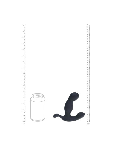 Heating and Vibrating Silicone Prostate Stimulator - Black