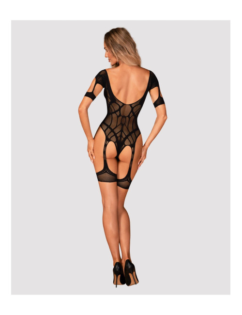 Obsessive G334 Bodystocking z podwiązaniami