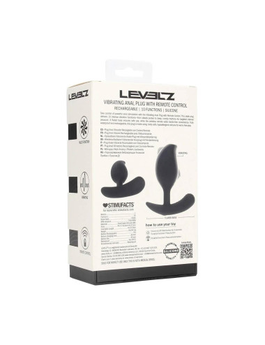 Remote Control Vibrating Liquid Silicone Anal Plug - Black