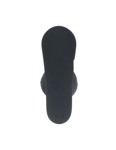 Remote Control Vibrating Liquid Silicone Anal Plug - Black