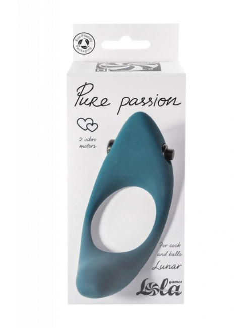 Pierścień erekcyjny z wibracją Pure Passion Lunar Green