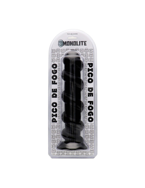 Plug Anale Pico De Fogo Nero - korek analny MONOLITE, 7,6 cm, 32 cm, PVC, Włochy