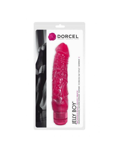 Dorcel Jelly Boy – Wibrator Realistyczny 22 cm, magenta, TPE, wodoodporny