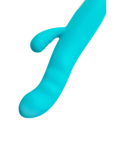 JOS Vibrator-rotator with clitoral stimulation JOS MERRY-SWI, silicone, blue, 20.7 cm