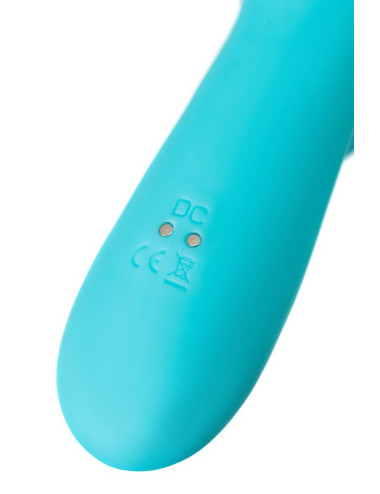 JOS Vibrator-rotator with clitoral stimulation JOS MERRY-SWI, silicone, blue, 20.7 cm