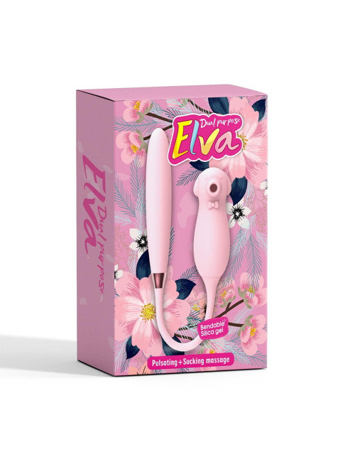 Stymulator Elva Dual White - bezdotykowy stymulator powietrzny i wibrator z silikonu medycznego