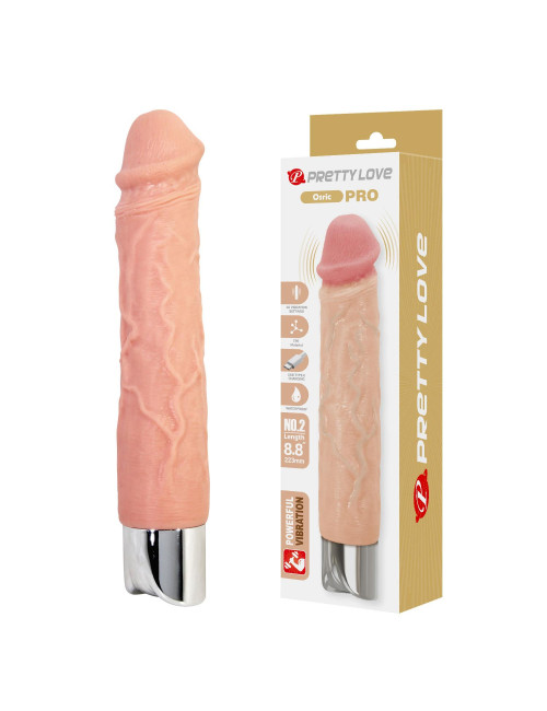 Pretty Love Osric Pro - realistyczny dildo, wibrator, 10 trybów, wodoodporny, USB-C, 22 cm