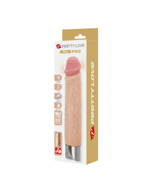 Pretty Love Osric Pro - realistyczny dildo, wibrator, 10 trybów, wodoodporny, USB-C, 22 cm