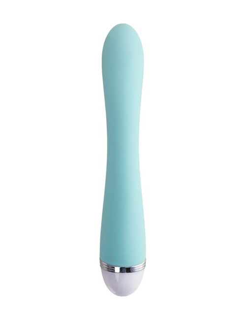 Flovetta Iris by Toyfa - Wibrator z króliczkiem, silikonowy mint, 22 cm - stymulator łechtaczki, G-spot