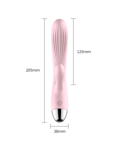 Wibrator- B -  Series, Silicone Vibrator Pink USB 10 Function / Heating