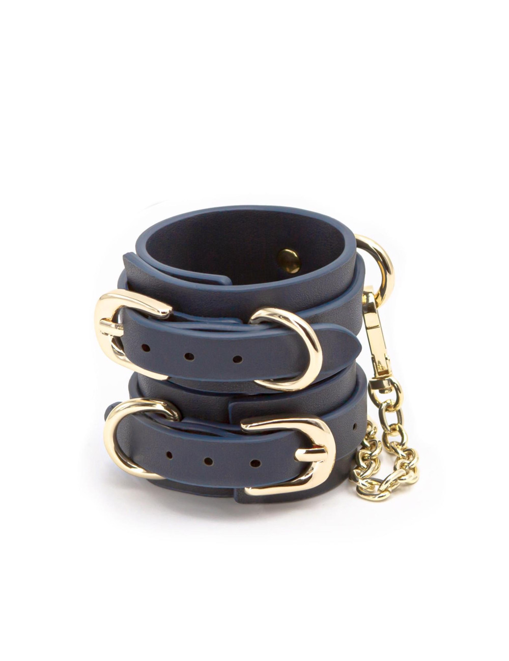 Bondage Couture Kajdanki na Nadgarstek Blue BDSM PU Faux Leather