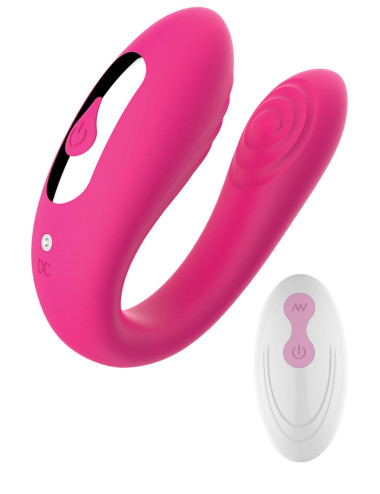 Stymulator dla Par - Podwójny Masażer Wibrator USB z pilotem, 5 Funkcji, Wodoodporny