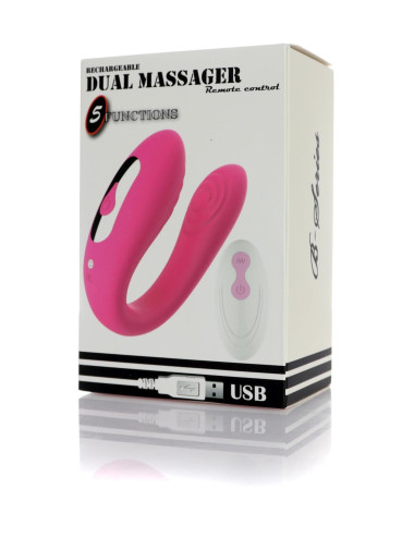 Stymulator - Massager Dual Vibrator USB 5 Functions / Remote Control