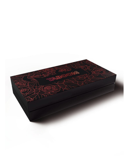 TABOOM Wild Roses Ball Gag Black - Knebel silikonowy z paskiem PU Leather, Zabawki BDSM