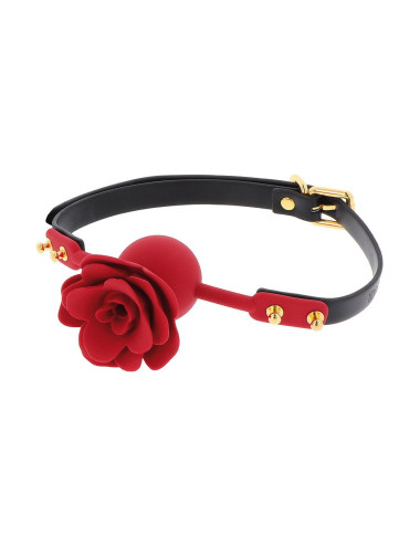 Wild Roses Ball Gag Black