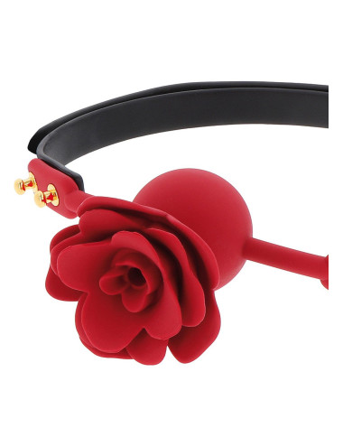 Wild Roses Ball Gag Black