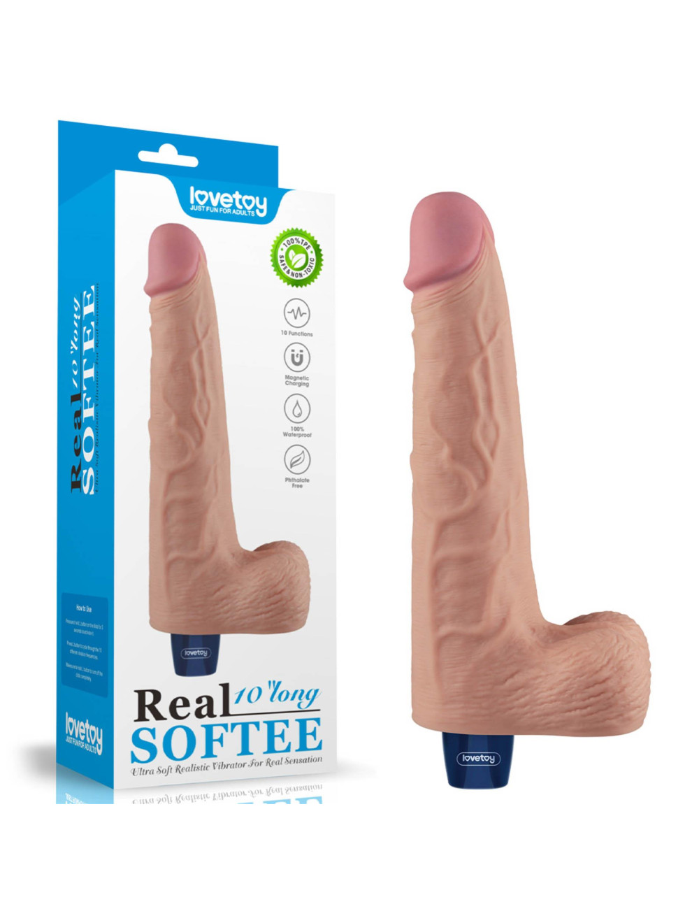 Lovetoy Real Softee Realistyczne Dildo 10 cali USB