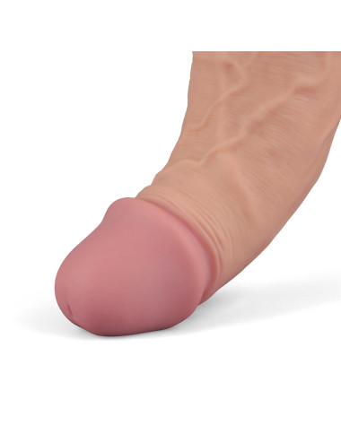 10" REAL SOFTEE Rechargeable TPE Vibrating Dildo(Flesh)