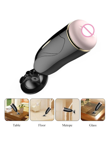 Masturbator-Vibrating Masturbation Cup USB 7 + Interactive Function / Talk Mode