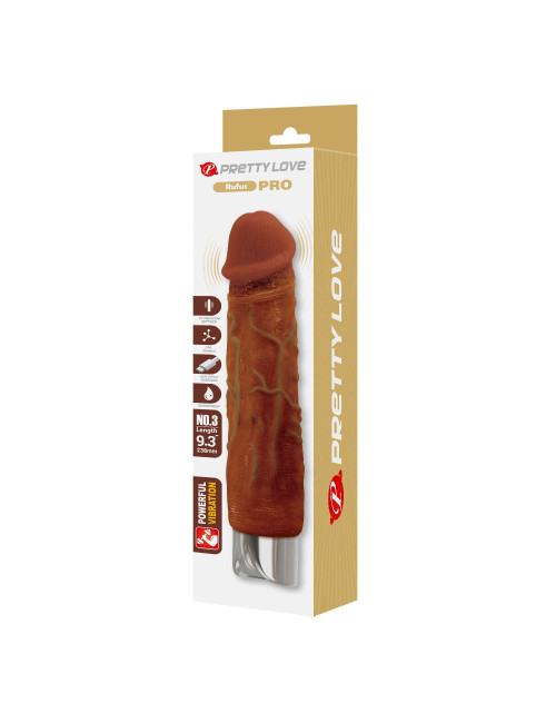Pretty Love Rufus Pro - realistyczny dildo z 10 trybami wibracji, wodoodporny USB-C